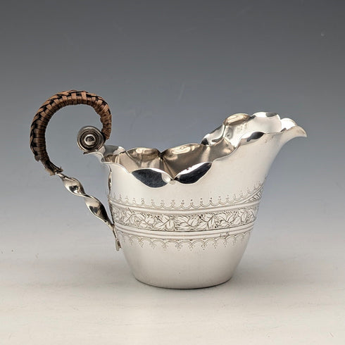 Late 19th Century British Antique Silver Plate Bachelor Tea Set, 3 Pieces, Roberts & Belk